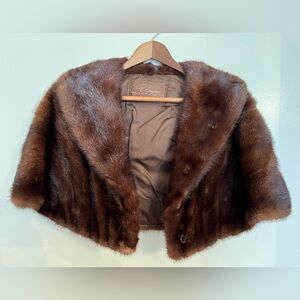 Vintage Mink Capelet Shawl